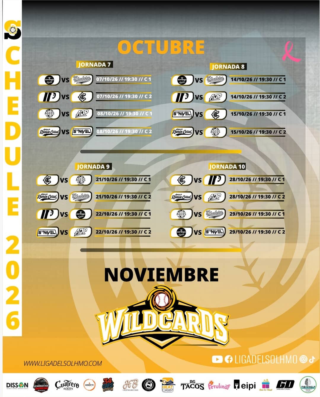 Calendario Liga del Sol